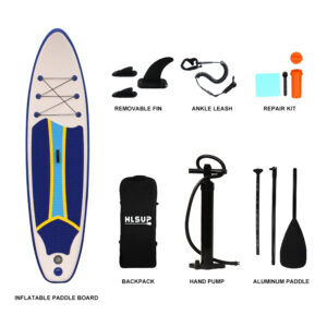 Inflatable stand-up surfboard