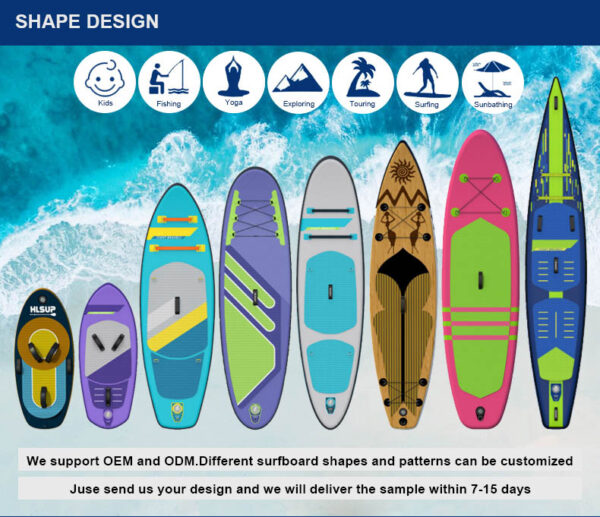 Inflatable stand-up surfboard - Image 2
