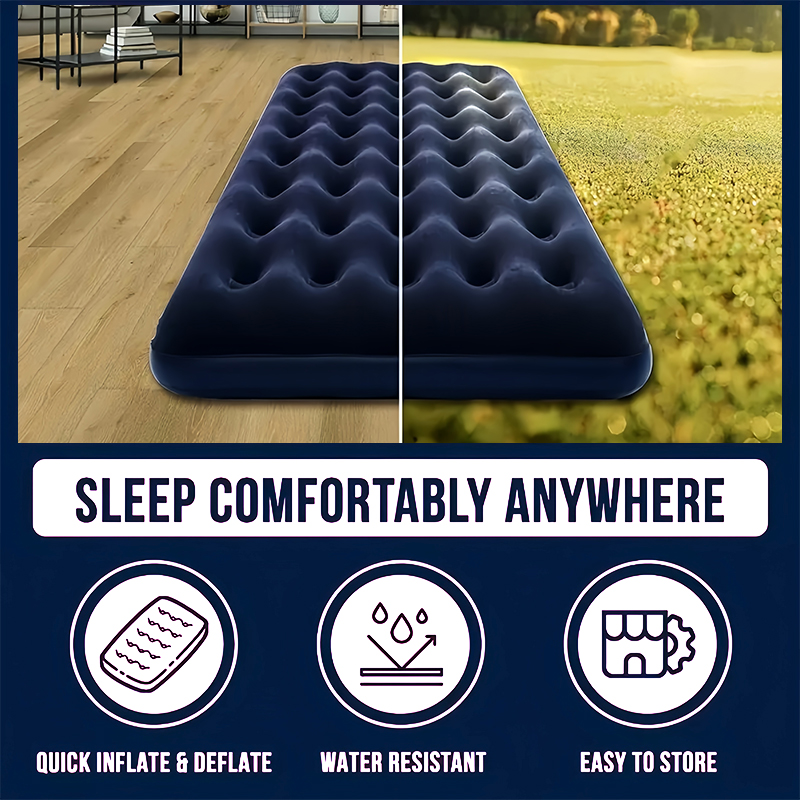 Inflatable Air Mattress – Durable Waterproof for Home, Camping, Travel – Fast Inflation, Comfortable & Portable Design - Image 5