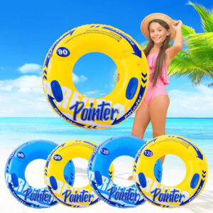 Double Airbag Swim Ring with Handle Inflatable Swimming Tube Ring Water Swimming Ring