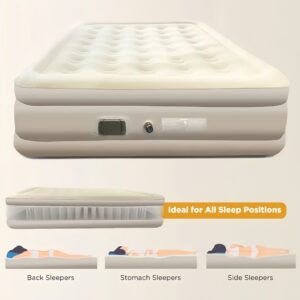 Inflatable Air Bed with Built-In Pump – Waterproof & Portable Mattress for Home, Travel, Camping